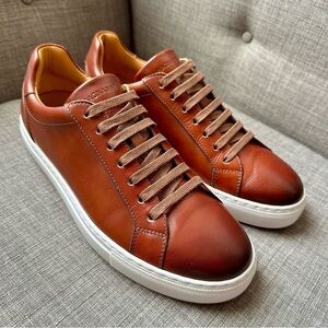 Magnanni Brown Leather Sneakers